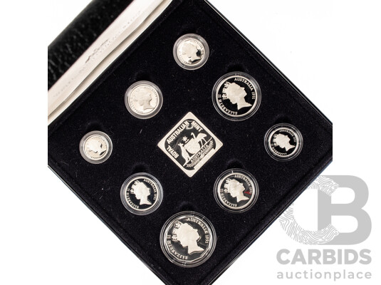 Australian 1991 Masterpieces in Silver Jubilee Proof Coin Set, 25th Anniversary of Decimal Currency .925