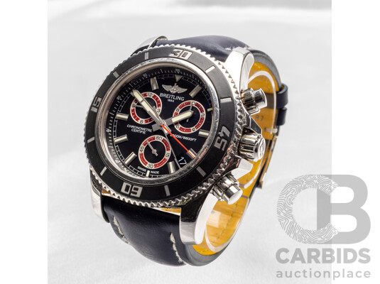 Breitling Superocean M2000 Chronograph Blue & Red Chronometre Watch - A73310