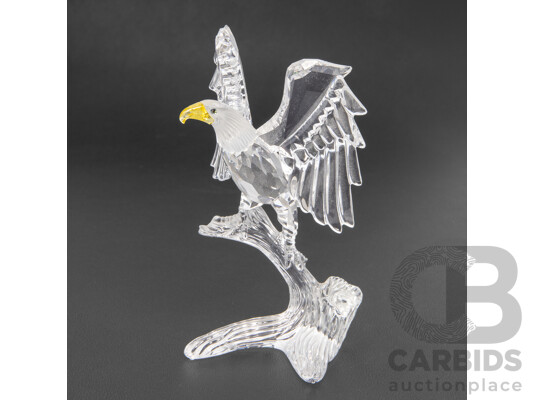 Swarovski Crystal Hakuho Eagle Figurine in Original Box