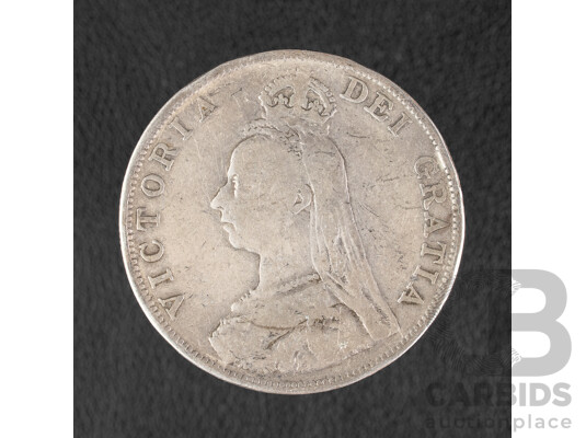 Great Britain 1890 QV Double Florin .925