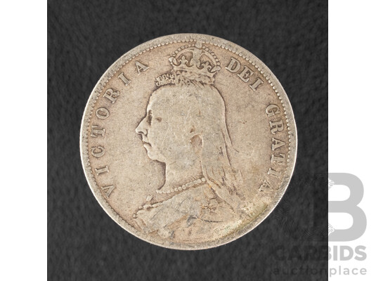 Great Britain 1888 QV Silver Half Crown .925