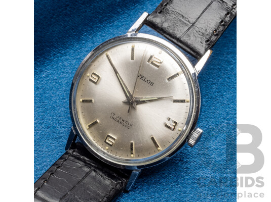 Vintage Swiss Velos Watch 17 Jewel Mechanical Hand Wind