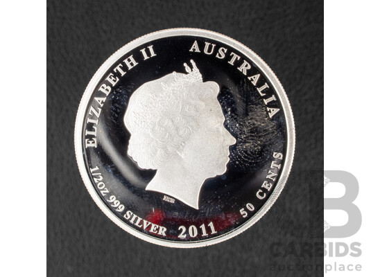 Australian Perth Mint 2011 Silver Fifty Cent Coin, Bush Babies, Australian Bilby .999