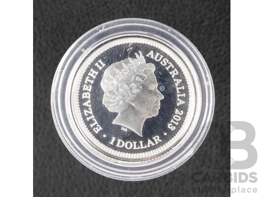 Australian 2013 Silver Proof One Dollar Coin, Holey Dollar and Dump .999