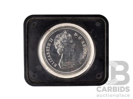 Canada 1975 Silver One Dollar Coin, 100th Anniversary of the City of Calgary .800