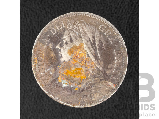 Great Britain 1901 QV Silver Half Crown .925
