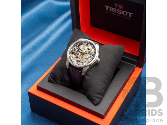 Swiss Tissot T-Complication Squelette Skeleton 43mm Watch - T070405A