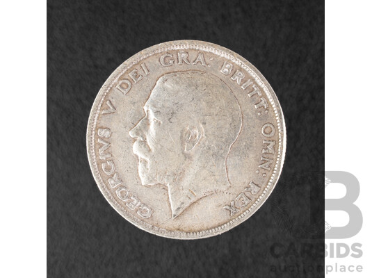 Great Britain 1914 KGV Silver Half Crown .925