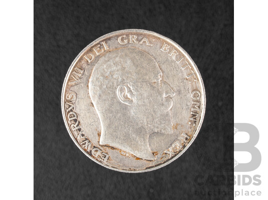 Great Britain 1902 KEVII Silver Half Crown .925
