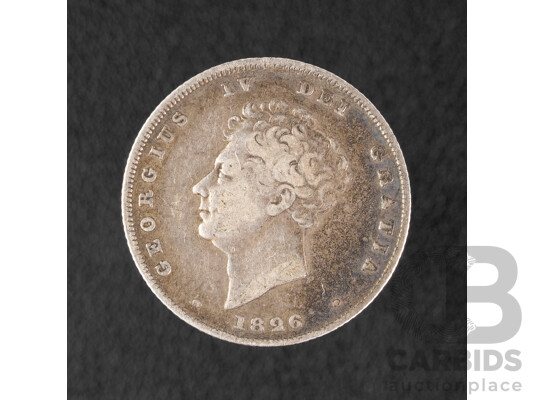 Great Britain 1826 KGIV Silver Shilling .925