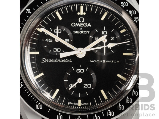 Omega X Swatch Mission to the Moon 4 Jewel Swiss Quartz Watch
