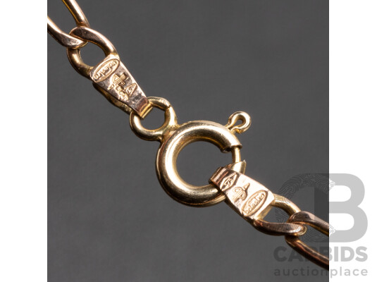 9ct Yellow Gold Figaro Link Necklace & Bracelet Set