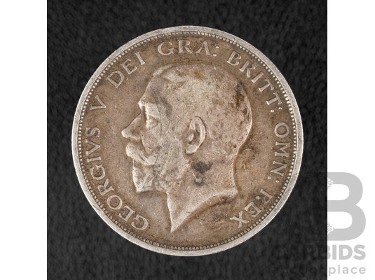 Great Britain 1915 KGV Silver Half Crown .925