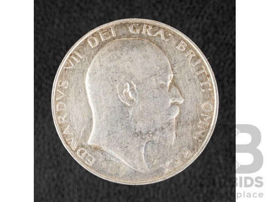 Great Britain 1909 KEVII Silver Half Crown .925