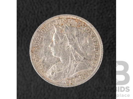 Great Britain 1898 QV Silver Shilling .925