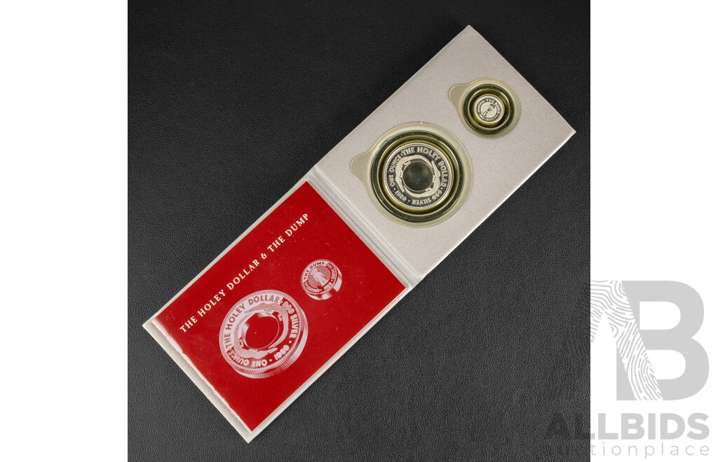 Australian Perth Mint 1989 Holey Dollar and Dump Silver Coins .925