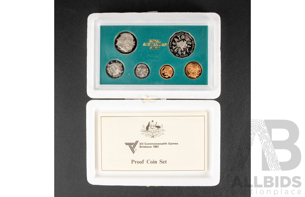 Australian RAM 1982 Six Proof Coin Set, Commonwealth Games