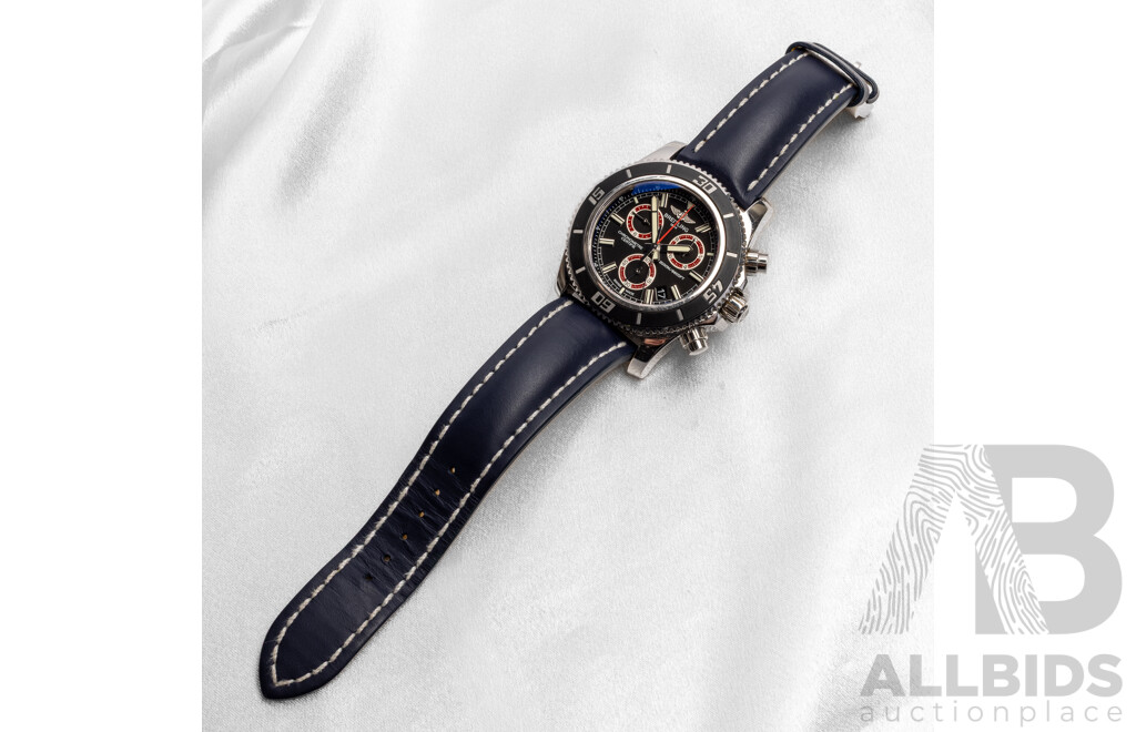 Breitling Superocean M2000 Chronograph Blue & Red Chronometre Watch - A73310