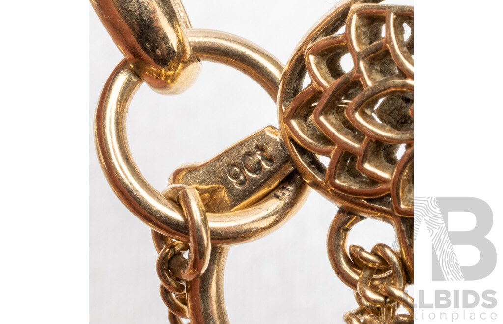 9ct Yellow Gold Necklace & Bracelet - 18.32gms
