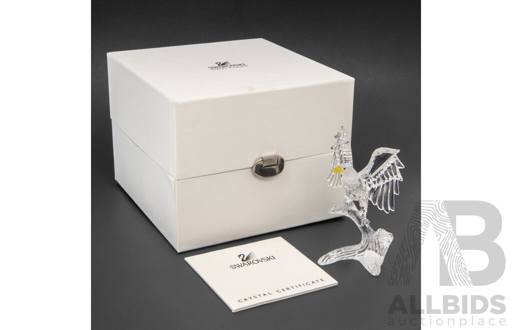 Swarovski Crystal Hakuho Eagle Figurine in Original Box