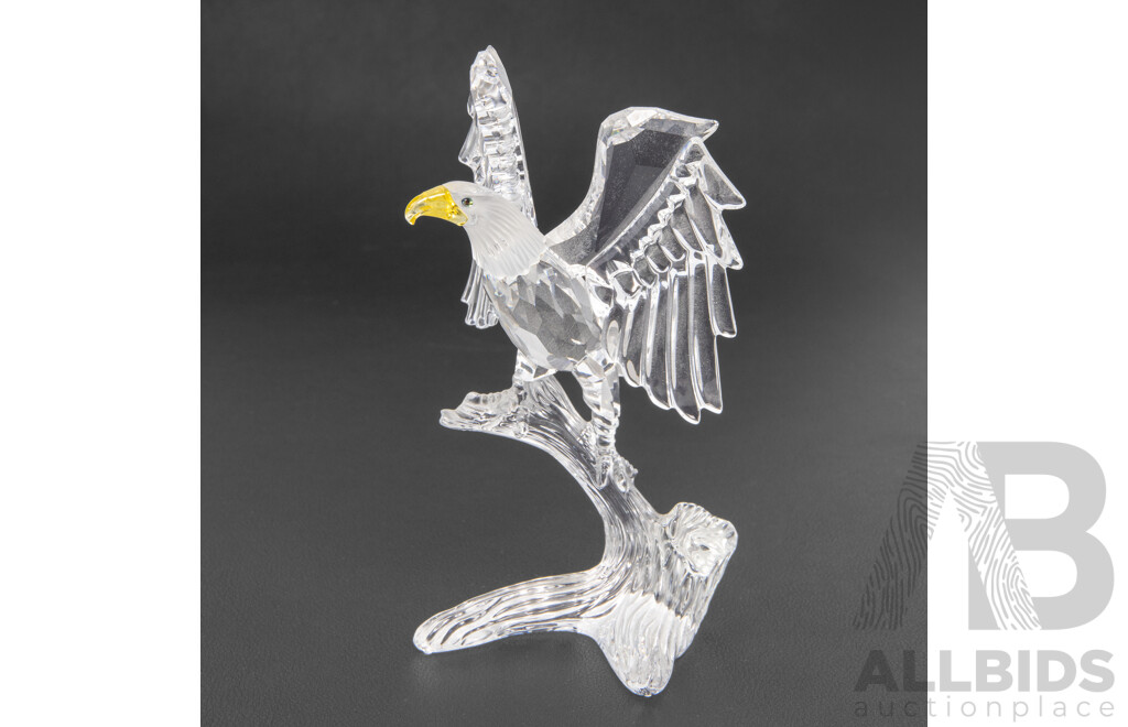 Swarovski Crystal Hakuho Eagle Figurine in Original Box