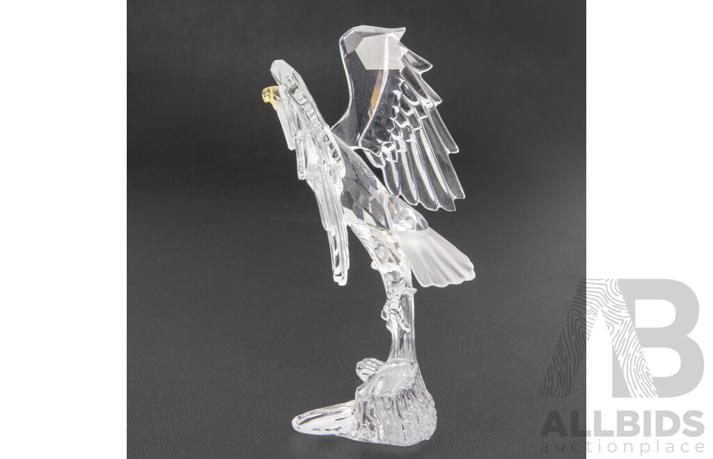 Swarovski Crystal Hakuho Eagle Figurine in Original Box