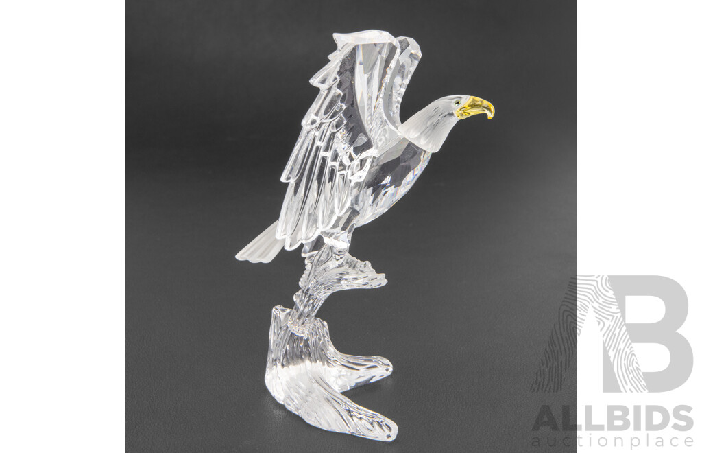 Swarovski Crystal Hakuho Eagle Figurine in Original Box