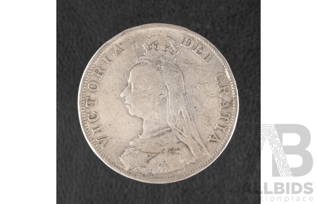 Great Britain 1890 QV Double Florin .925