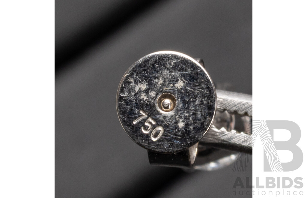 18ct White Gold & Diamond Studs - Lot of 2