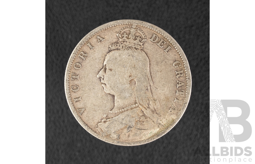Great Britain 1888 QV Silver Half Crown  .925