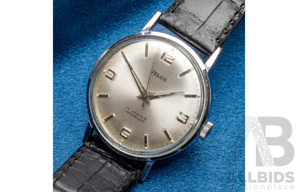 Vintage Swiss Velos Watch 17 Jewel Mechanical Hand Wind