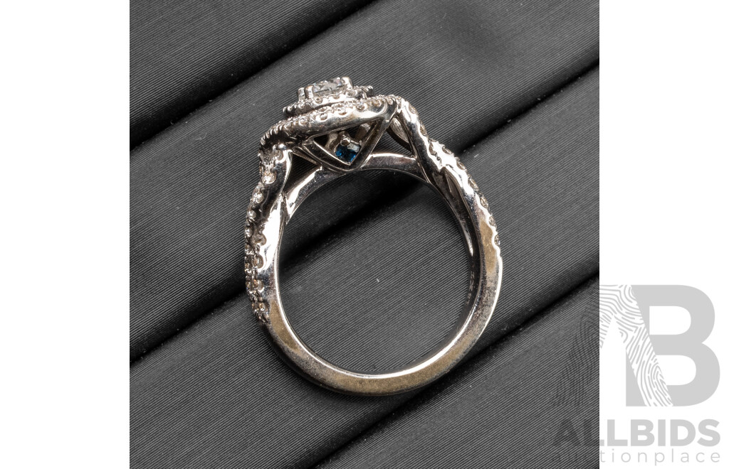 18ct White Gold & Diamonds Engagement Ring by Vera Wang - Size K