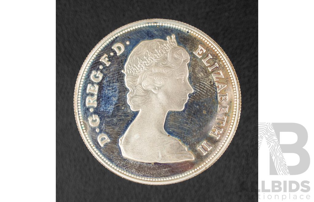 Great Britain Royal Mint Silver 1980 Proof Crown, Queen Elizabeth Mother 80th Birthday .925
