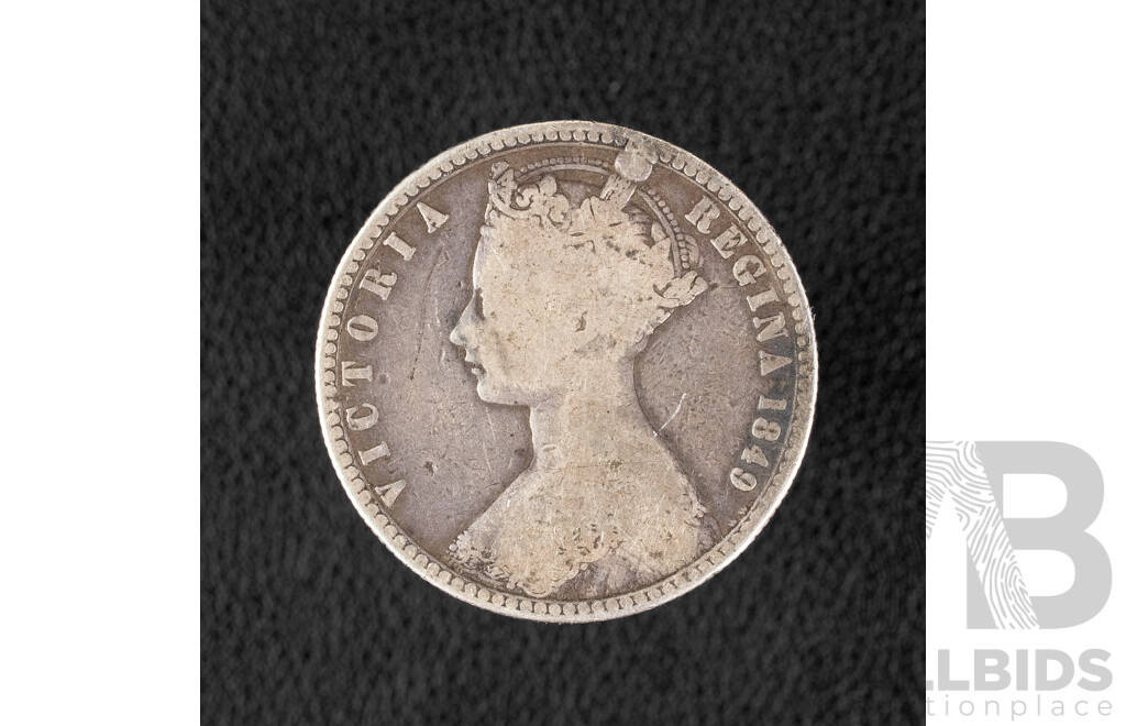 Great Britain 1849 QV Silver Florin, First Portrait Godless Type .925