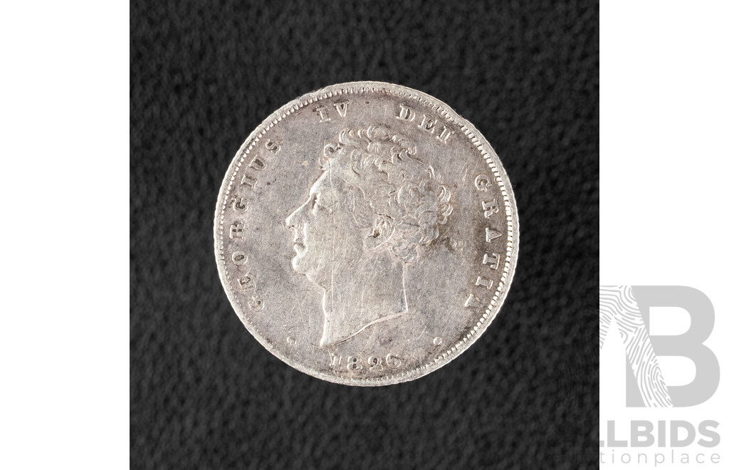 Great Britain 1826 KGIV Silver Shilling .925