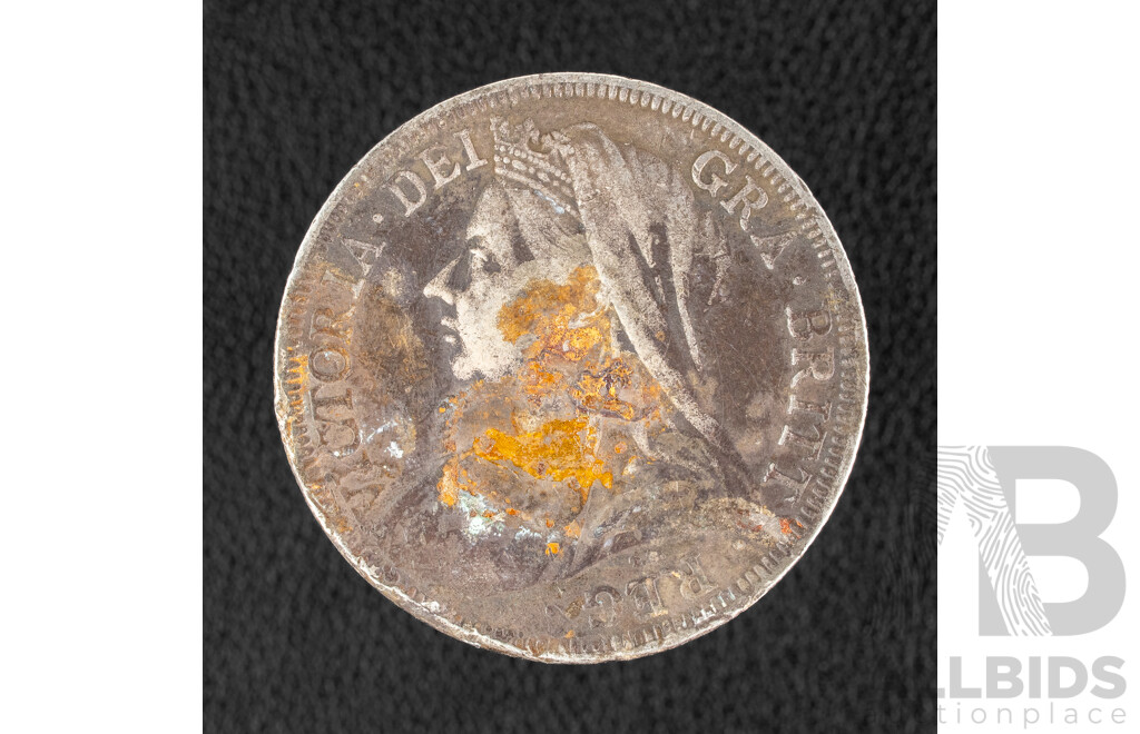 Great Britain 1901 QV Silver Half Crown .925