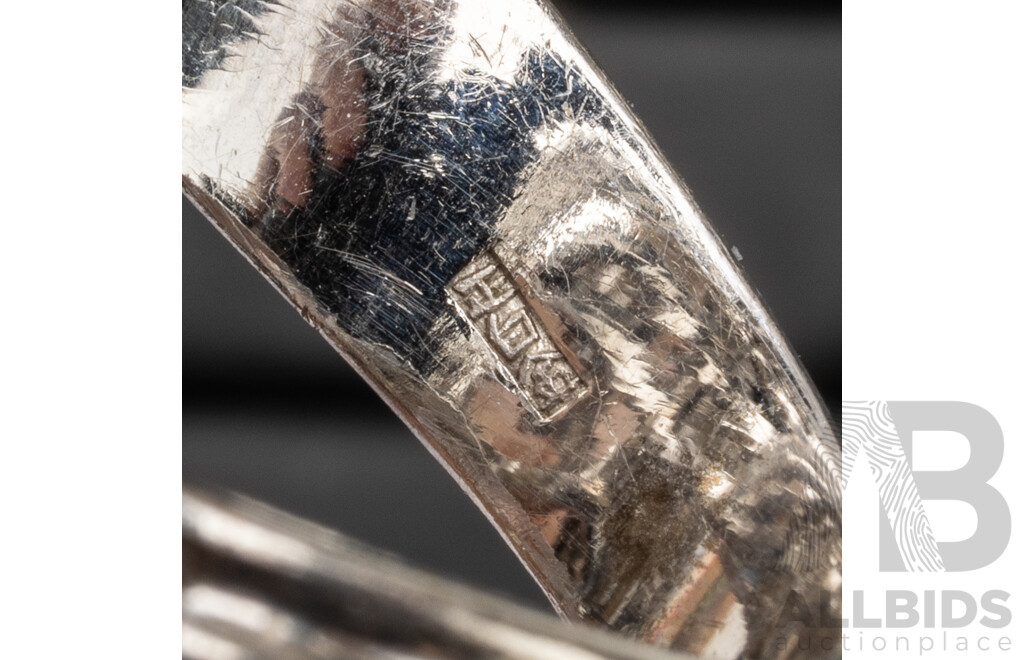 950 Platinum Unique Custom Made Pearl Ring - Size O - 19gms