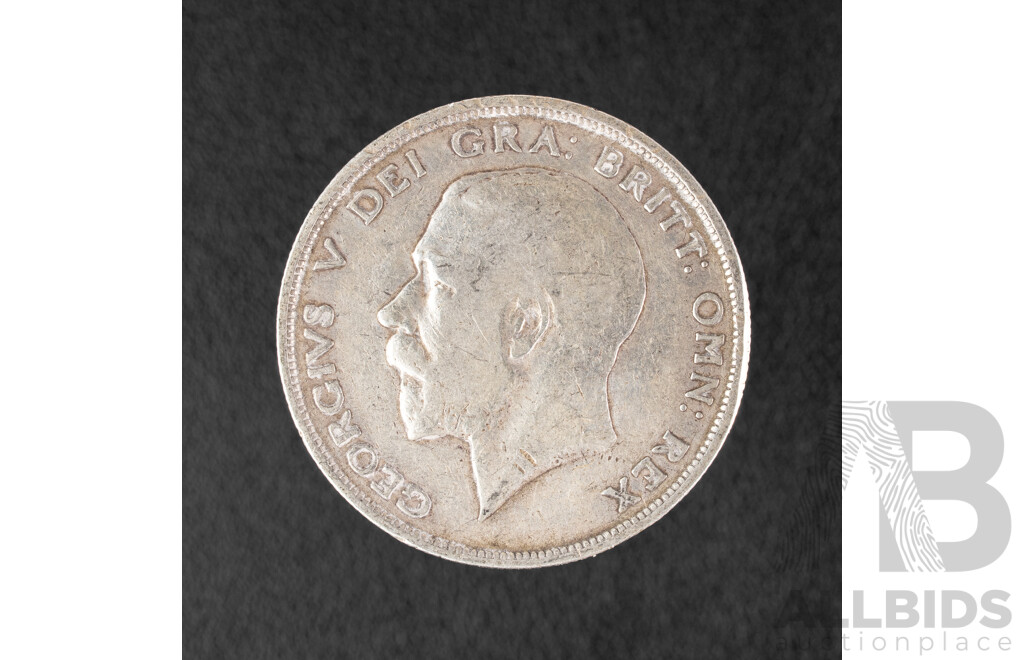 Great Britain 1914 KGV Silver Half Crown .925