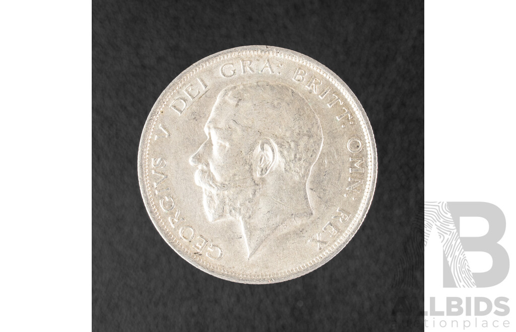 Great Britain 1914 KGV Silver Half Crown .925