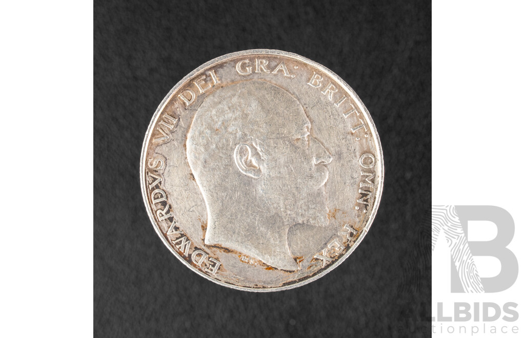 Great Britain 1902 KEVII Silver Half Crown .925