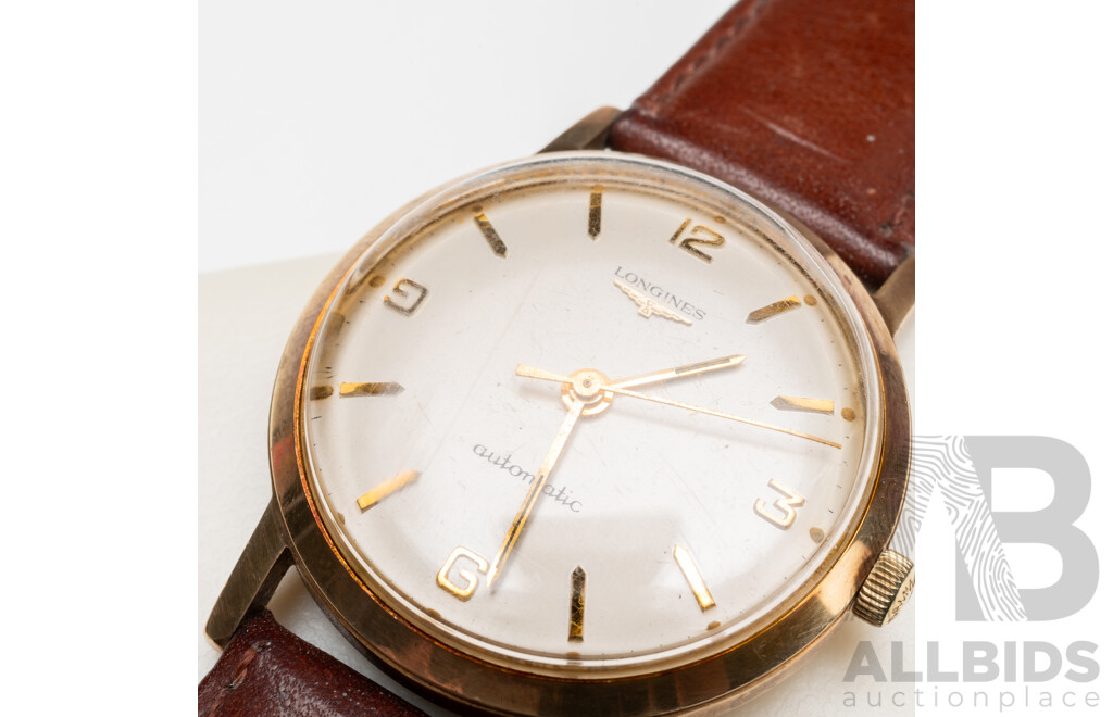 Vintage 9ct Yellow Gold Swiss Longines 290 Automatic Watch