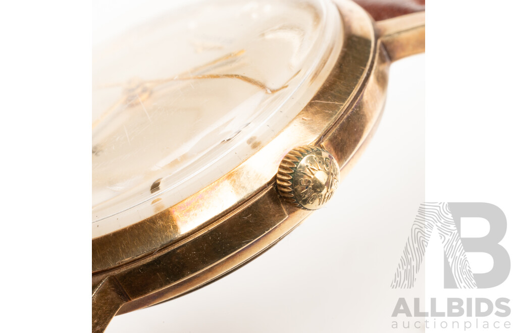 Vintage 9ct Yellow Gold Swiss Longines 290 Automatic Watch