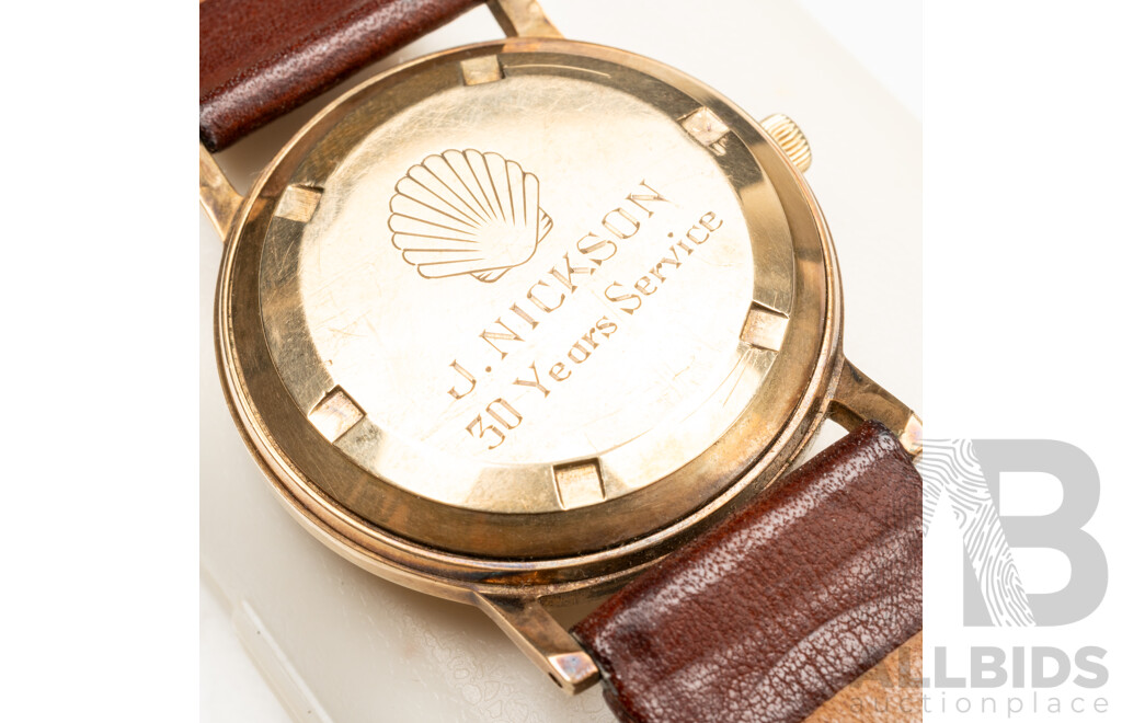Vintage 9ct Yellow Gold Swiss Longines 290 Automatic Watch