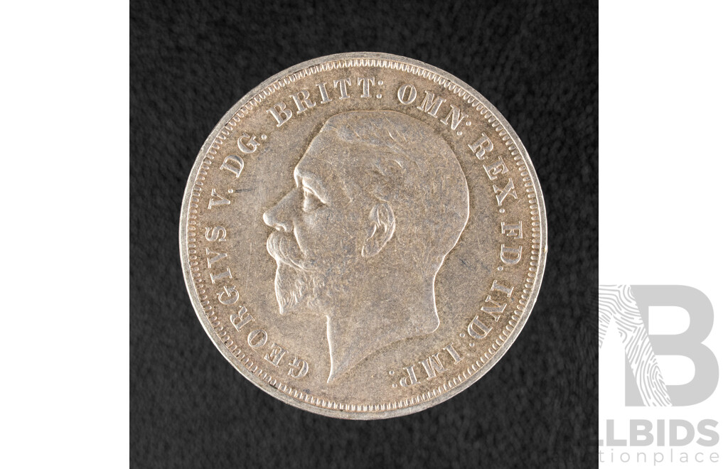 Great Britain 1935 KGV Silver Crown, Silver Jubilee .500
