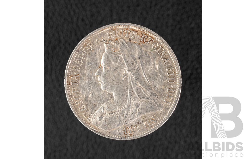 Great Britain 1898 QV Silver Shilling .925