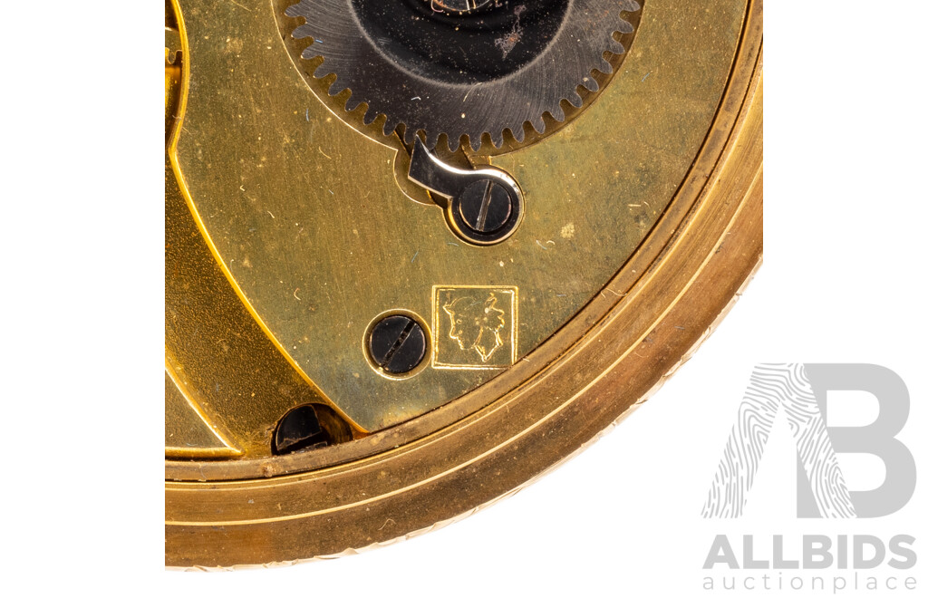 Antique H. A. Leuba 14ct Gold Full Hunter Pocket Watch, C.1900, 76.92g