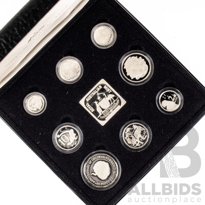 Australian 1991 Masterpieces in Silver Jubilee Proof Coin Set, 25th Anniversary of Decimal Currency .925