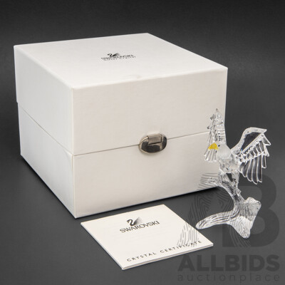 Swarovski Crystal Hakuho Eagle Figurine in Original Box