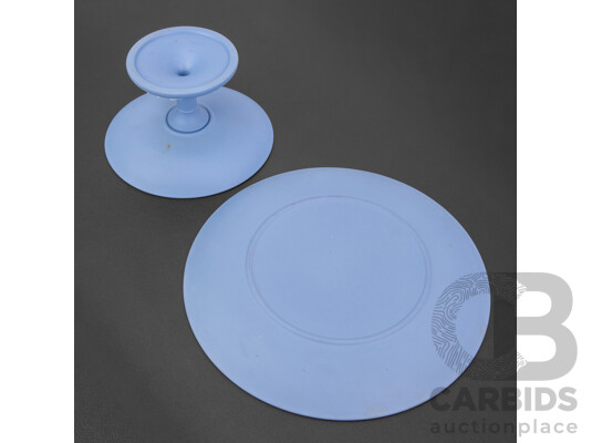 Vintage Wedgewood Elevated Comport and Cabinet Plate (2)