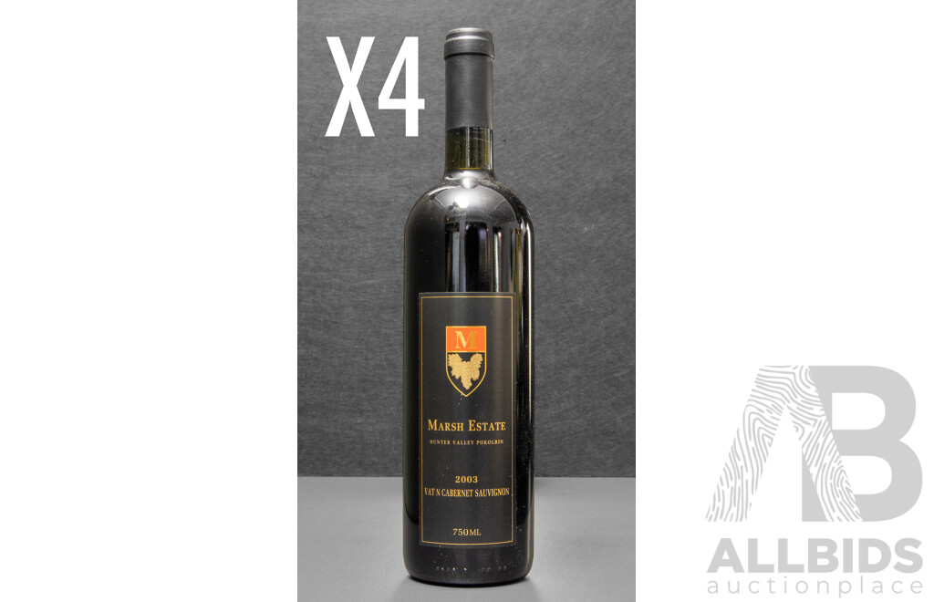 Collection of Four Marsh Estate Vat N Cabernet Sauvignon Vintage 2003